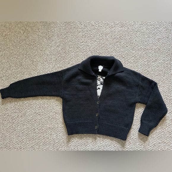 Anthropologie Maeve Collared V-Neck Cardigan Sweater graphics size S - Picture 7 of 10